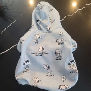 Nwot Snoopy Light Blue Dog Hoodie. Small, Fits Like A Medium